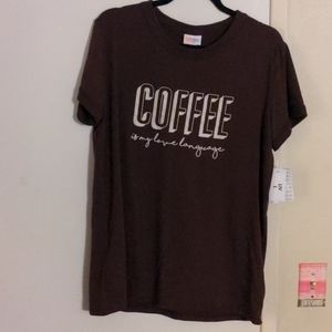 Lularoe Liv tee chocolate brown L